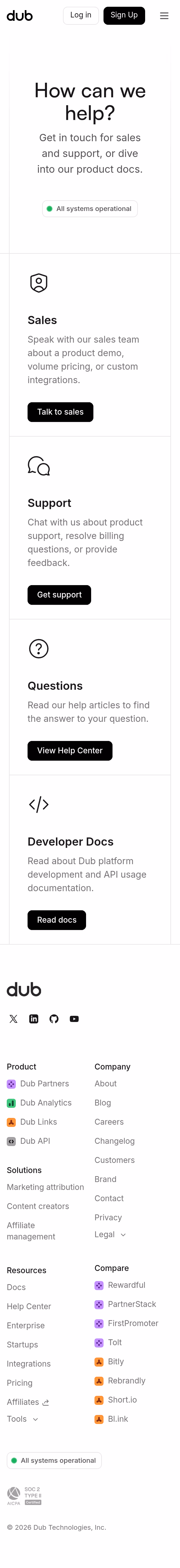 Dub Contact Page