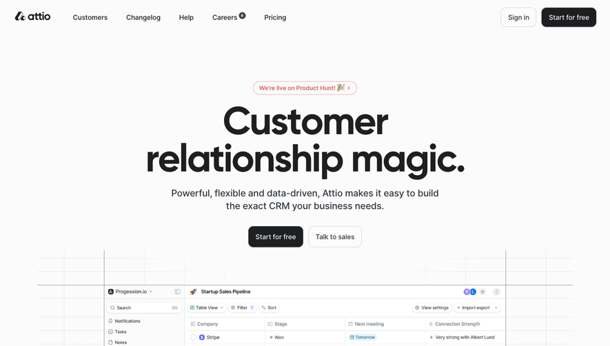 Attio Landing Page