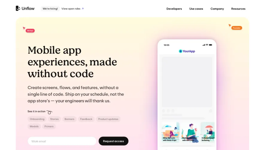 Unflow Landing Page