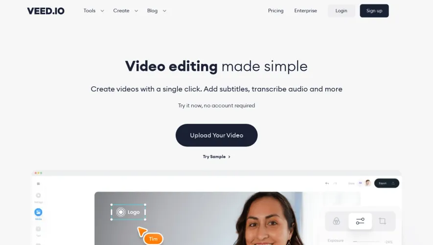 Veed Landing Page