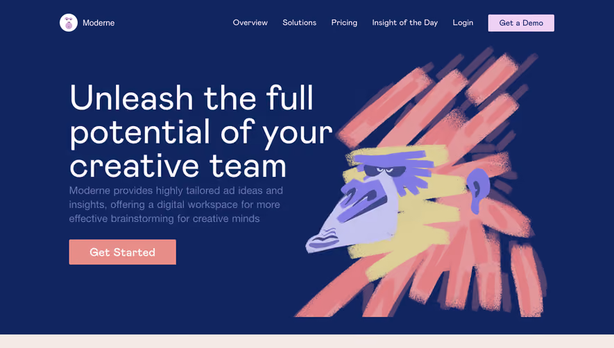 Moderne Landing Page