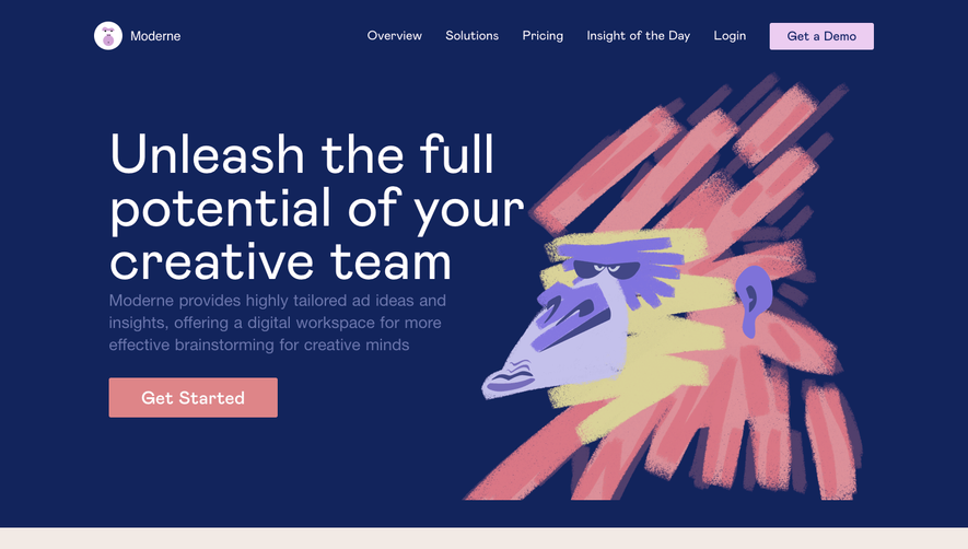 Moderne Landing Page