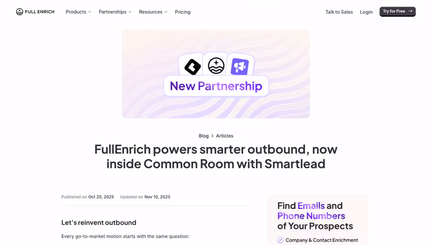FullEnrich Blog Post