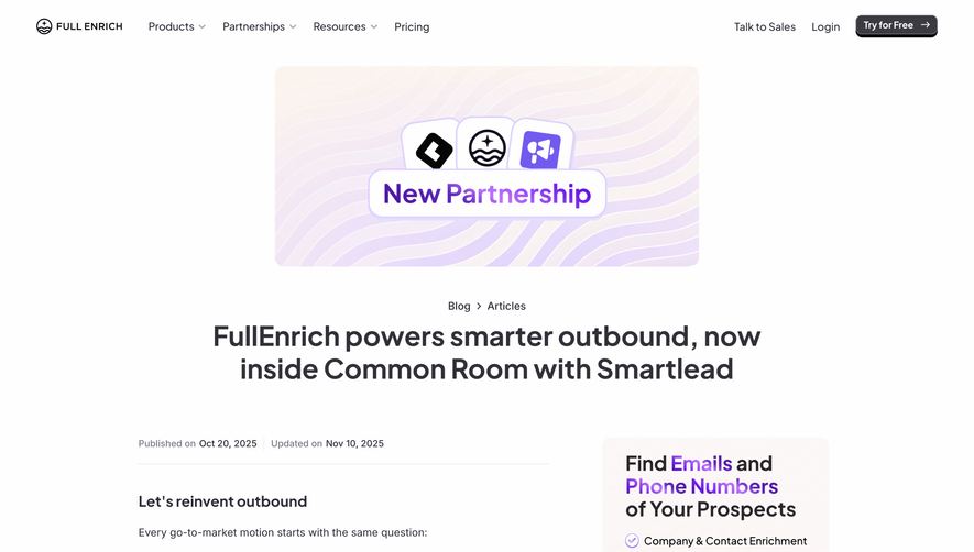 FullEnrich Blog Post