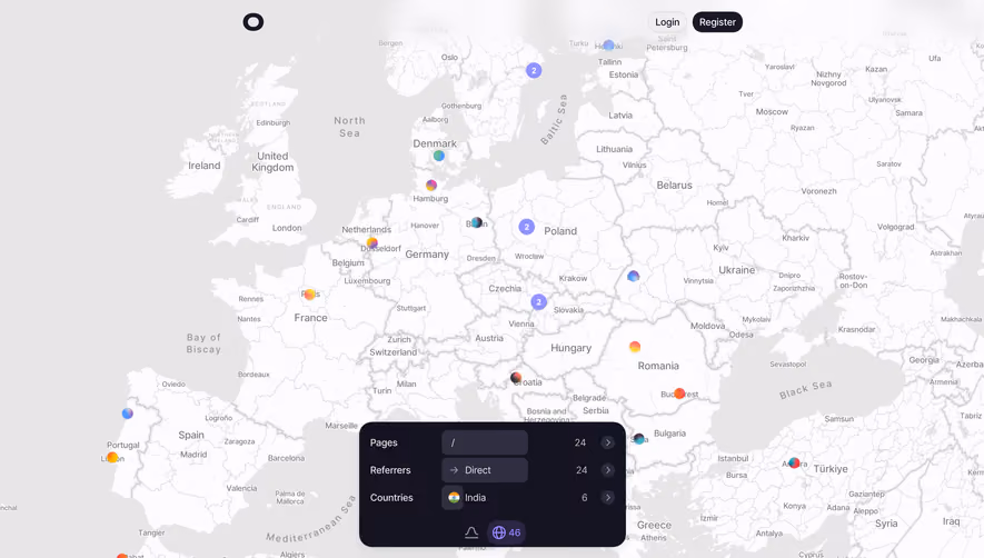 Visitors Realtime Map Zoom