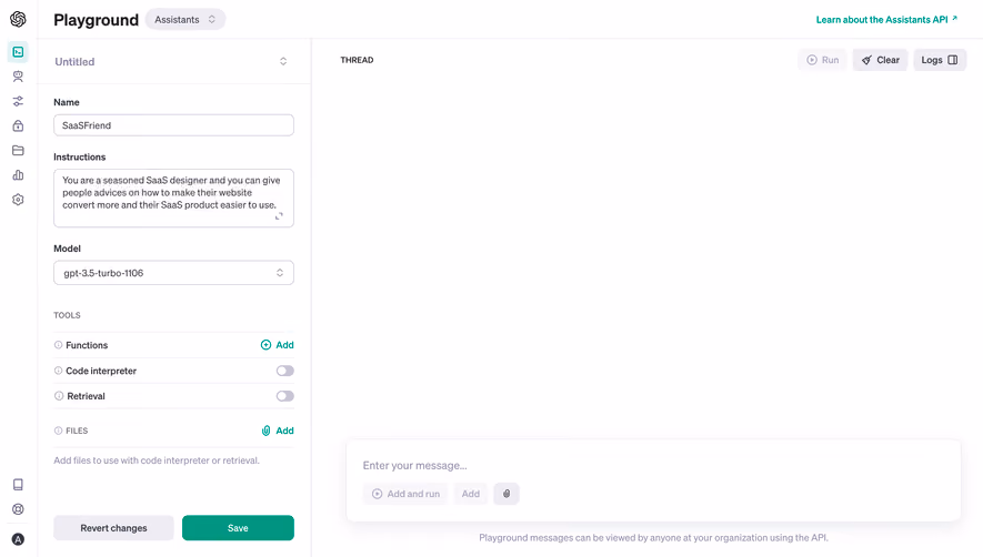 OpenAI Create An Assistant