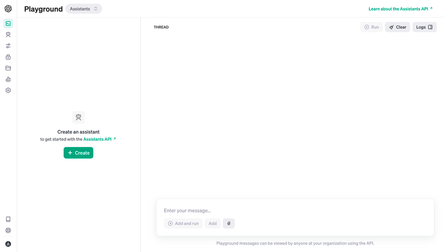 OpenAI Empty Playground