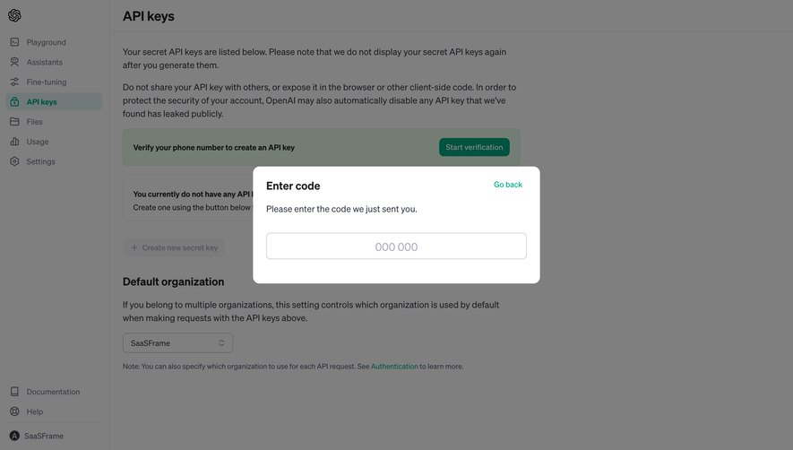 OpenAI Enter Code