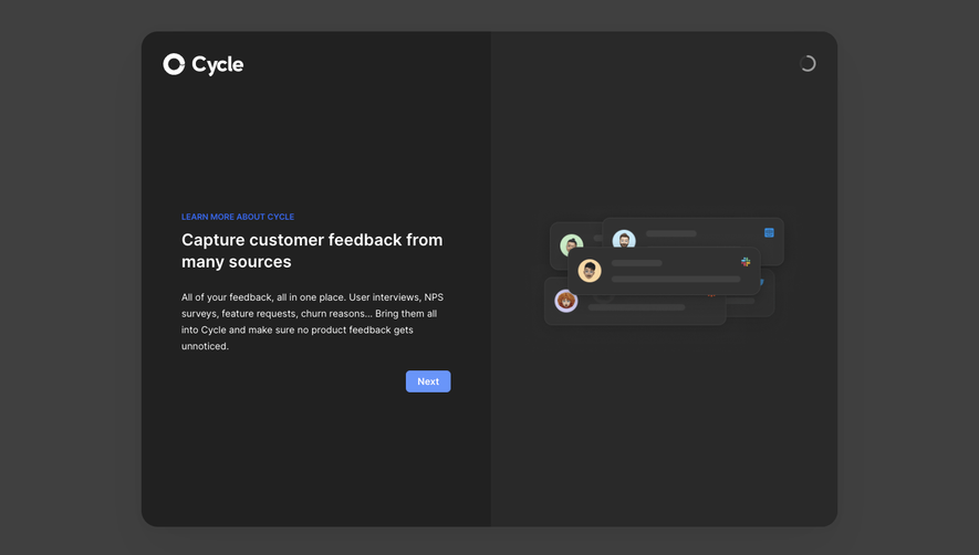 Cycle User Onboarding