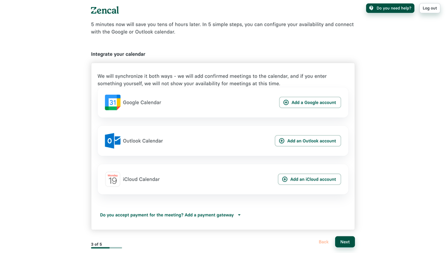 Zencal Account Setup
