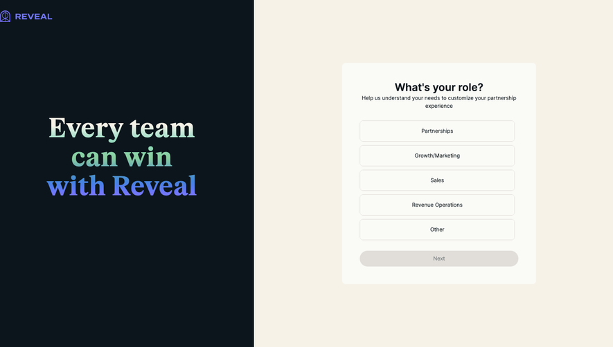 Reveal Set your role