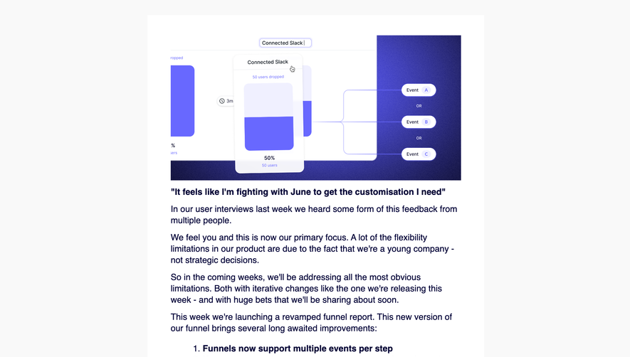 June Product Update Emails
