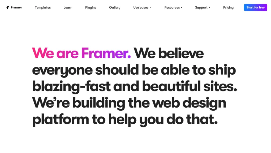 Framer About Page
