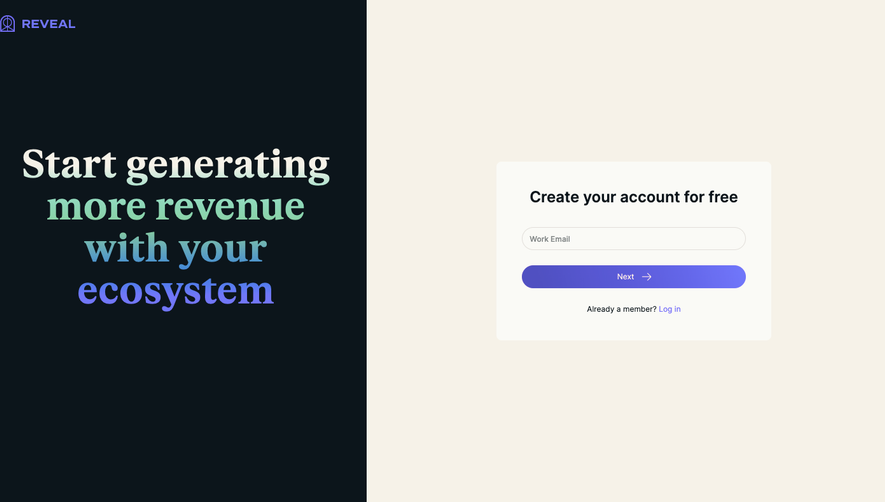 Reveal Signup Page