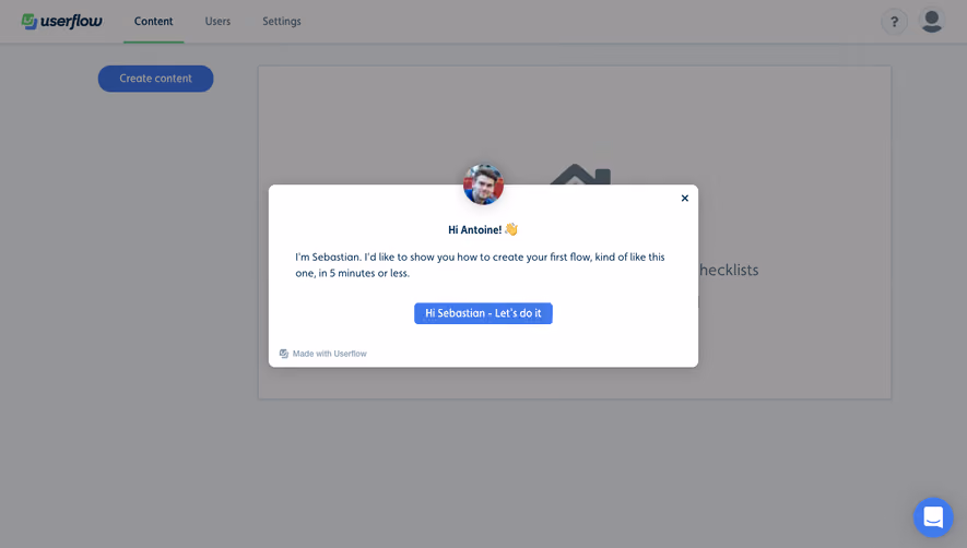 Userflow User Onboarding