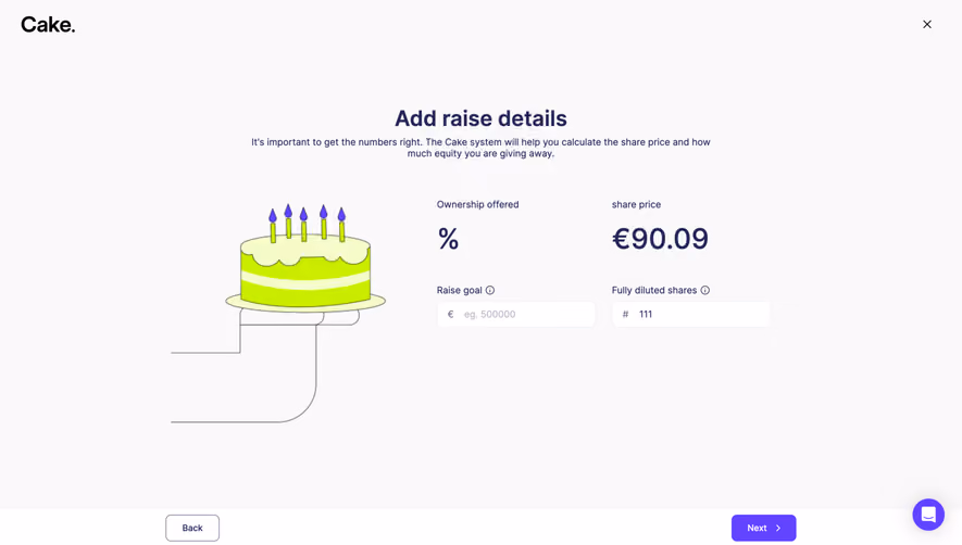 Cake Equity Create A Raise