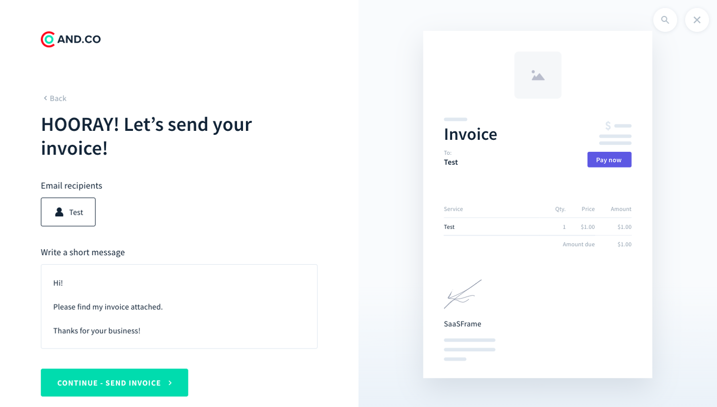 AND.CO Onboarding Flow