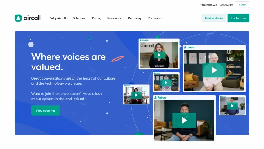 Aircall Careers Page