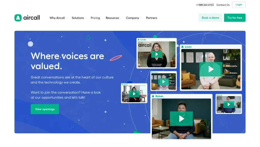 Aircall Careers Page