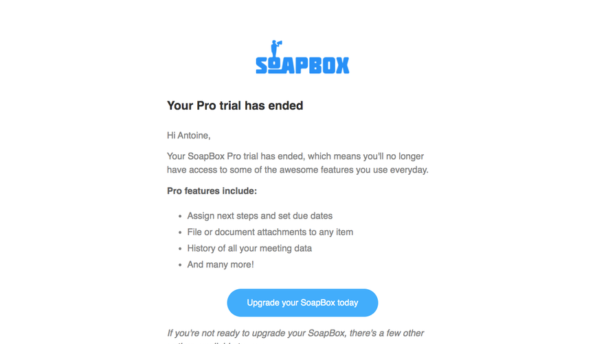 Hypercontext oapbox Free Trial Emails