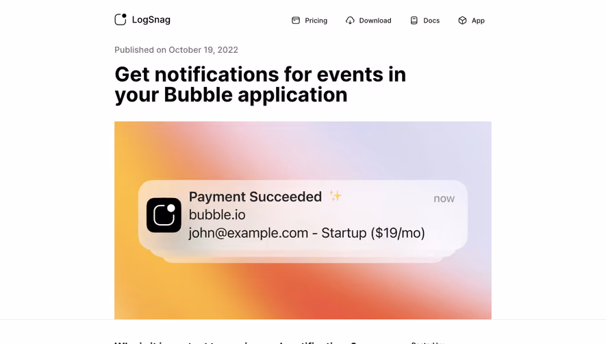 Logsnag Blog Post