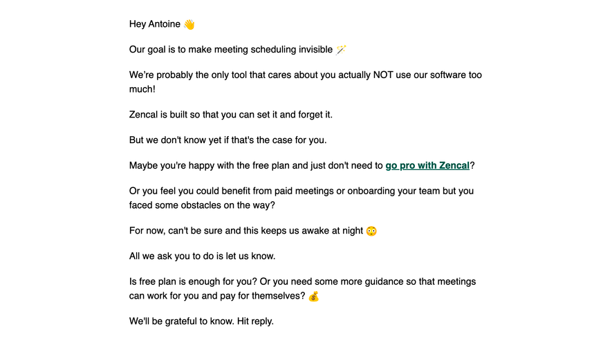Zencal Onboarding Email