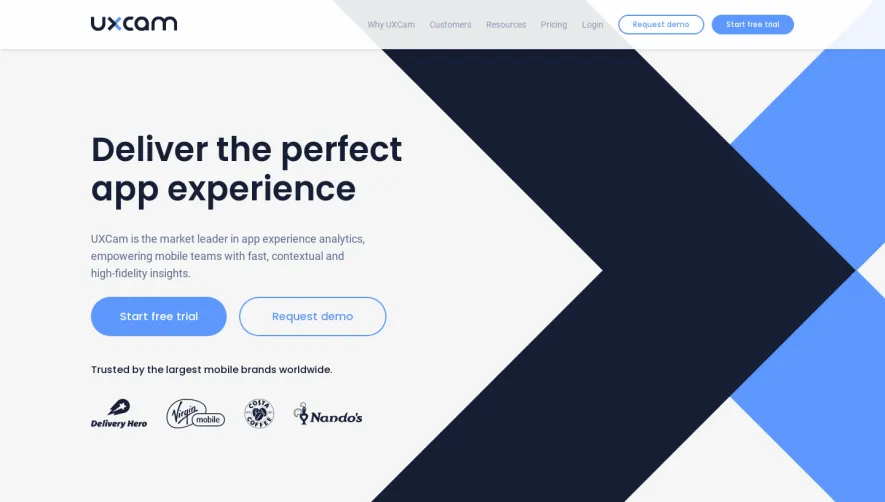 UXCam Landing Page