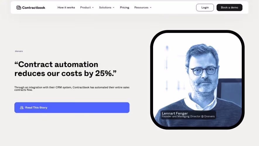 Contractbook Customers Page