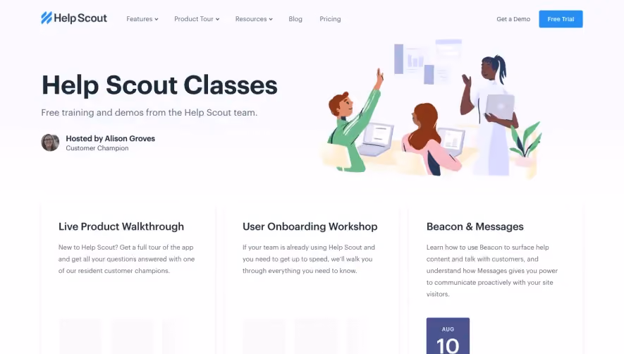 Help Scout Webinars Page