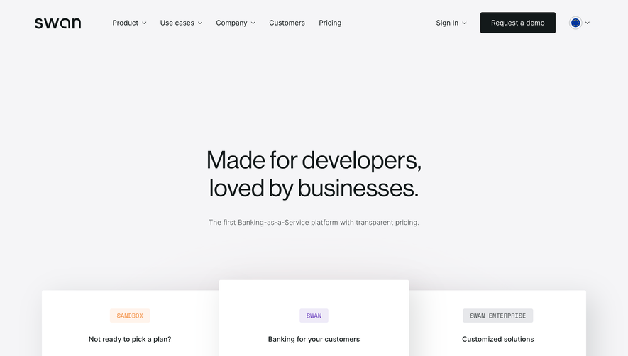 Swan Pricing Page