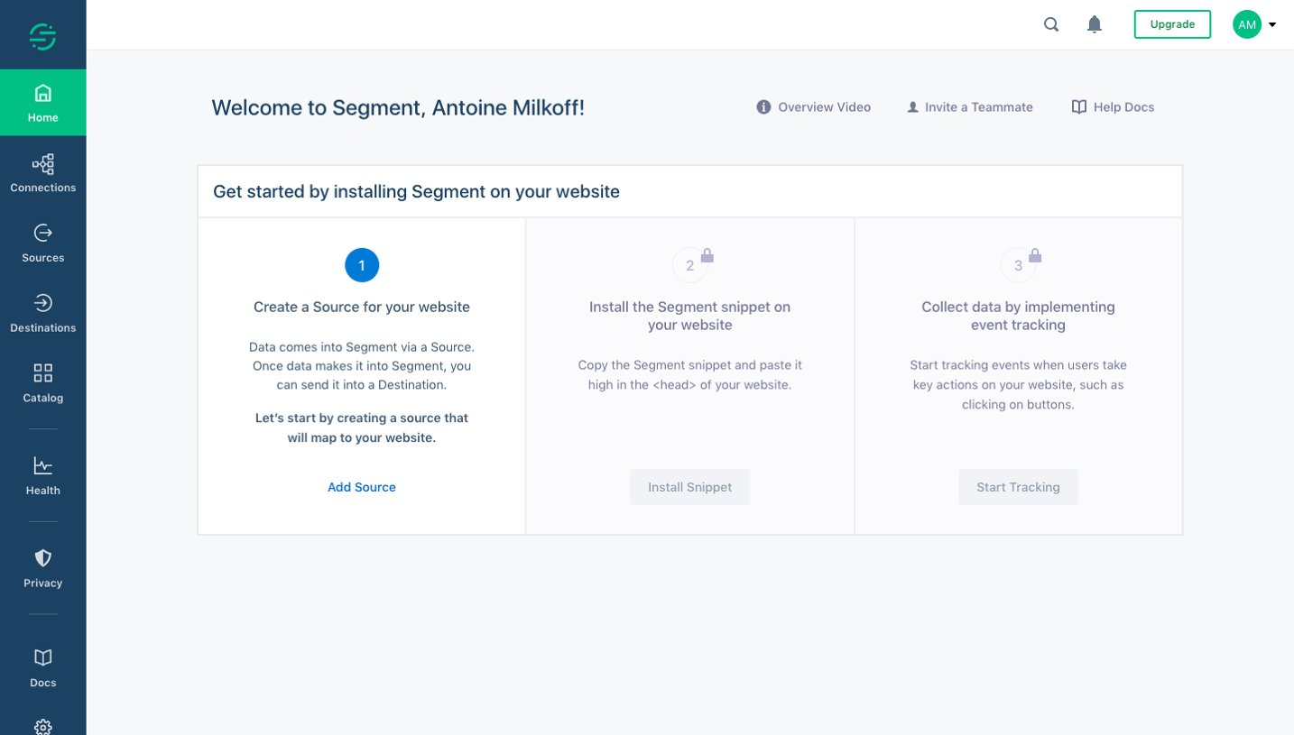 Segment Sign Up Flow