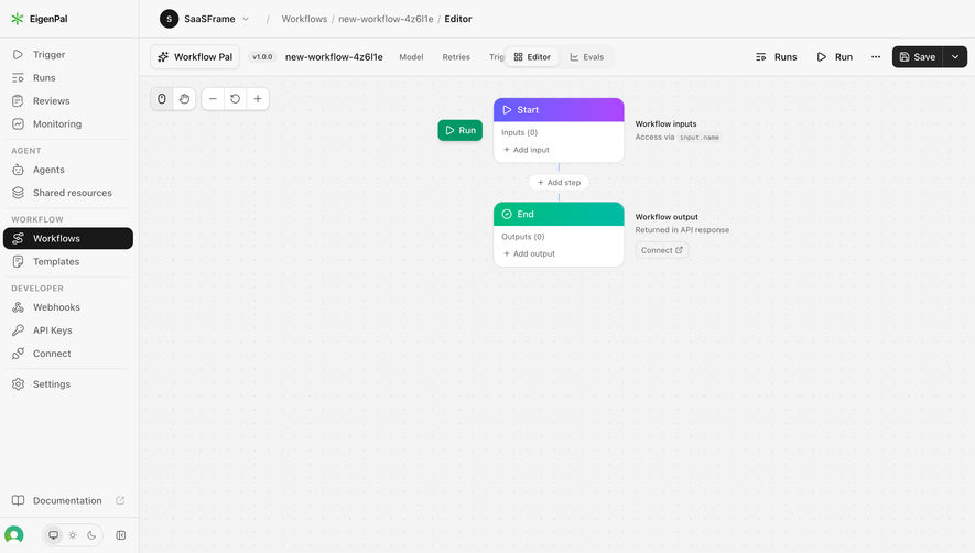EigenPal Visual workflow builder