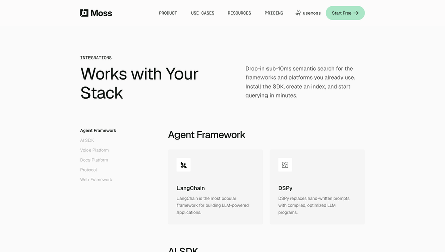Moss Integrations Library