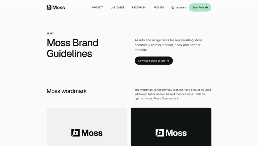 Moss Brand Guidelines