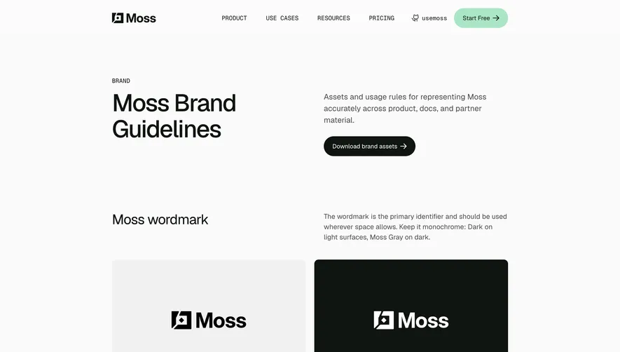 Moss Brand Guidelines