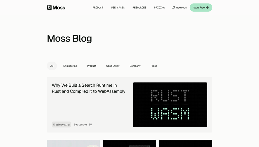 Moss Blog Feed