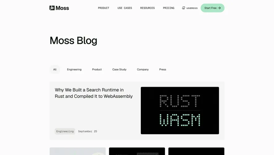 Moss Blog Feed