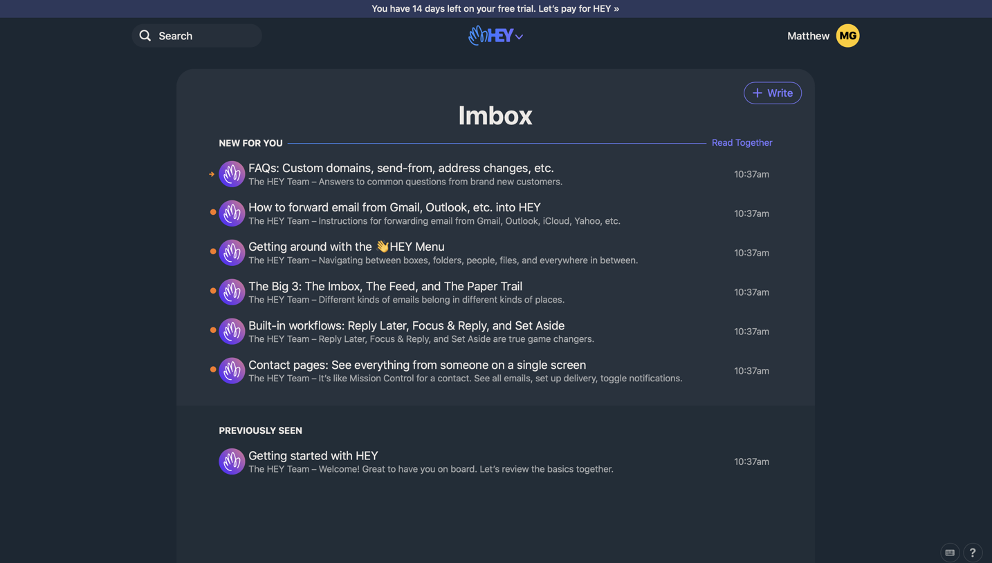 Hey Sign Up Flow