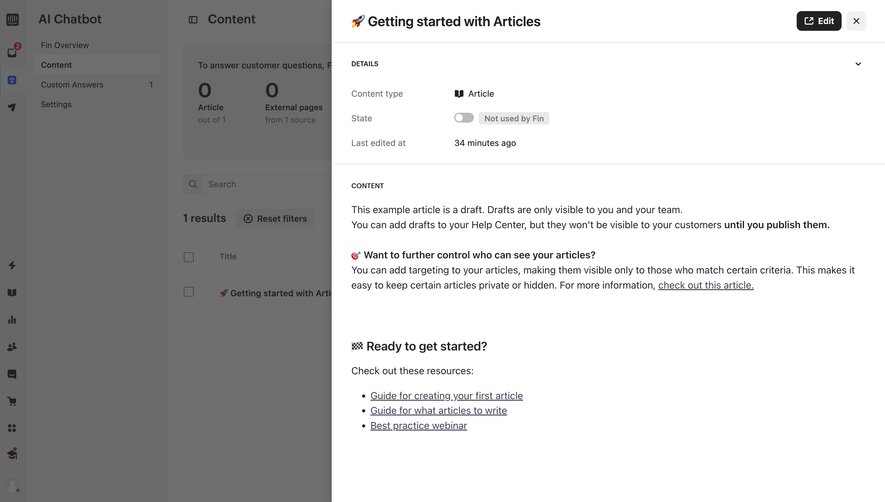 Intercom Content Details
