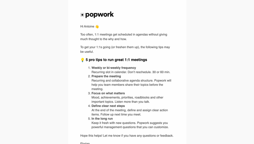 Popwork Onboarding Email