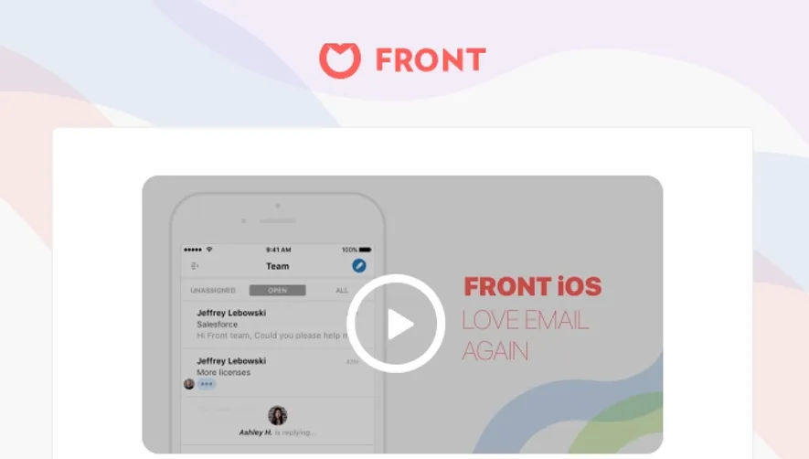 Front Product Update Email
