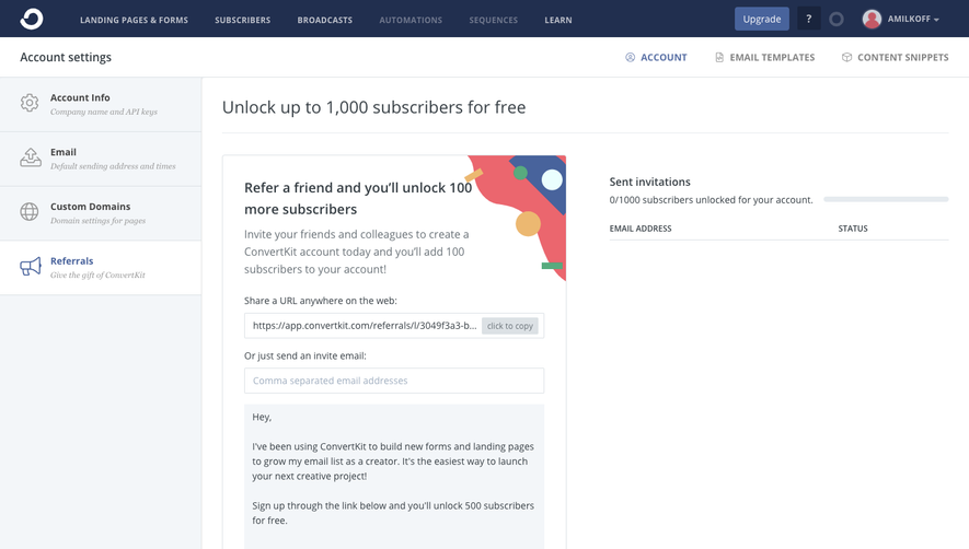 ConvertKit Referral Flow