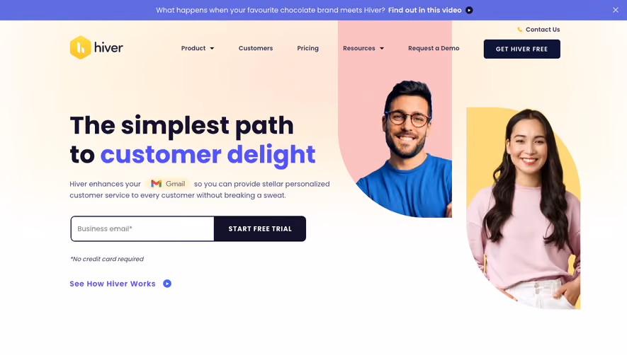 Hiver Landing Page