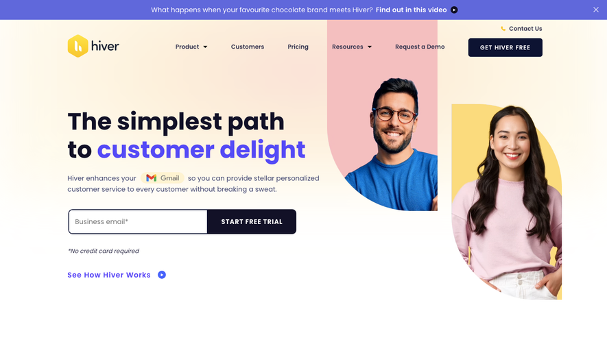 Hiver Landing Page