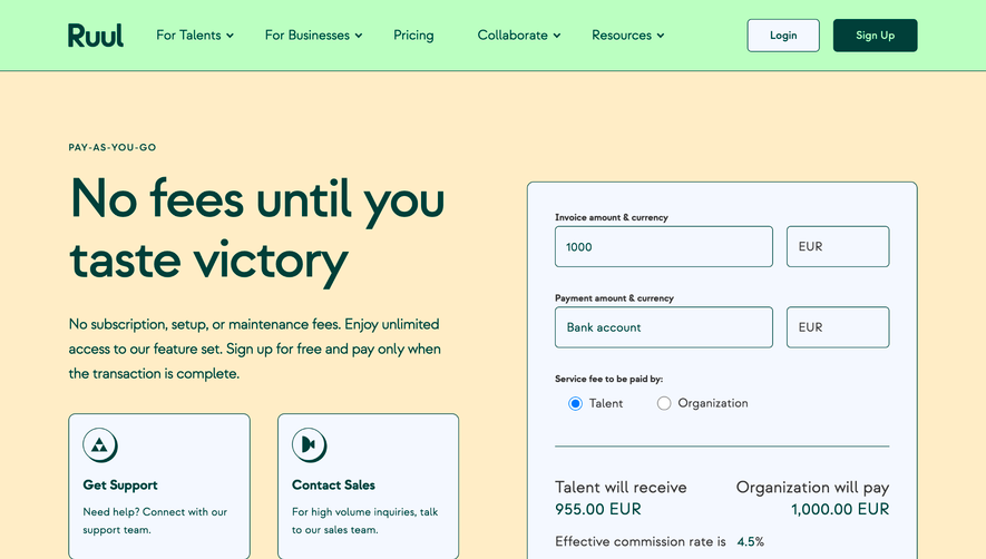 Ruul Pricing Page