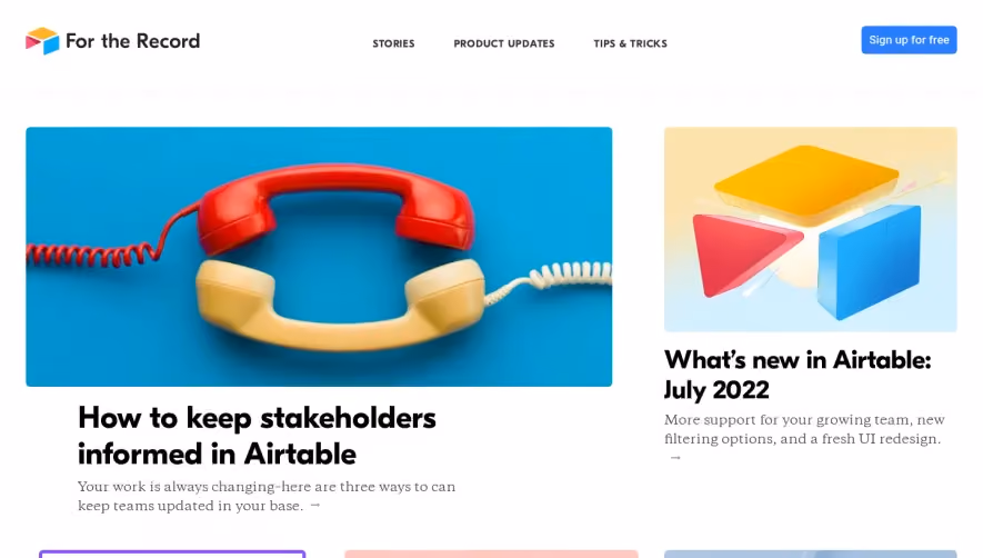 Airtable Blog Feed