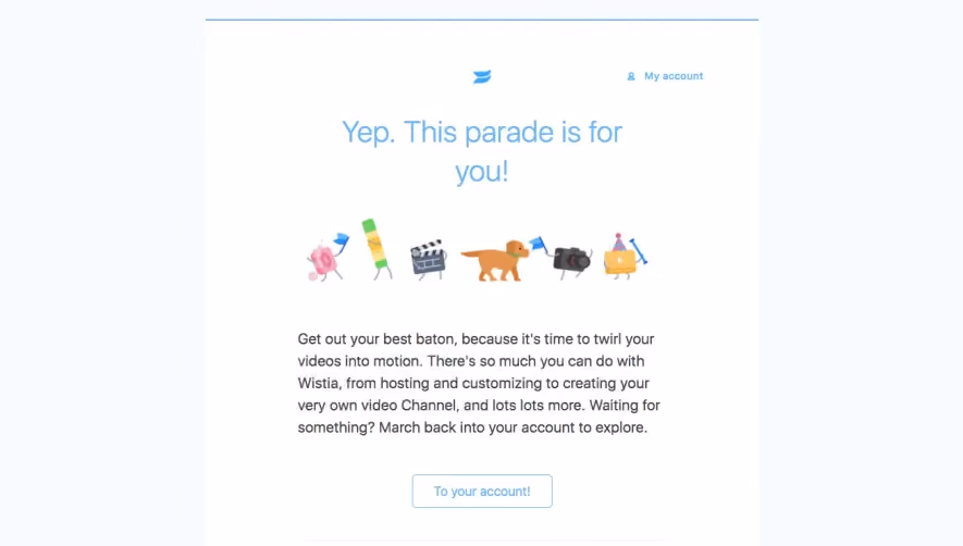 Wistia Welcome Email