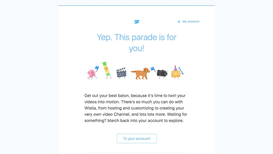 Wistia Welcome Email