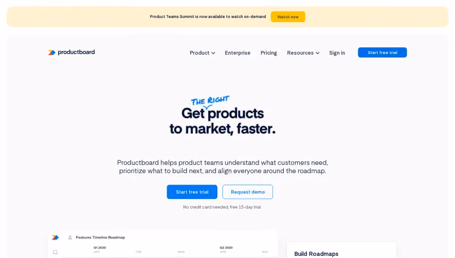 ProductBoard roductboard Landing Page