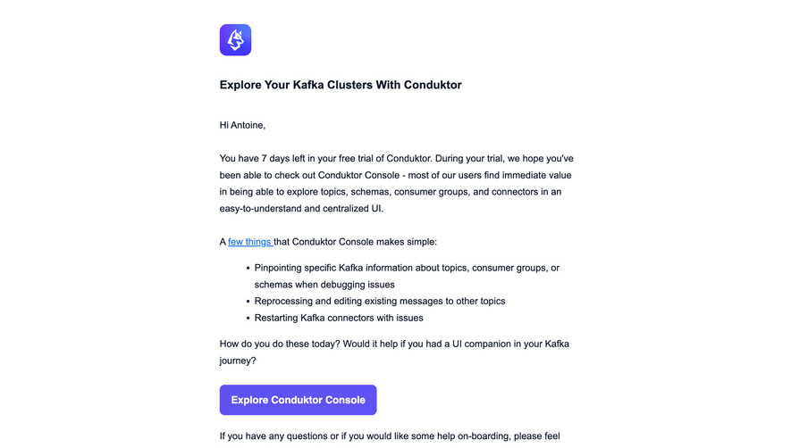 Conduktor Free Trial Emails